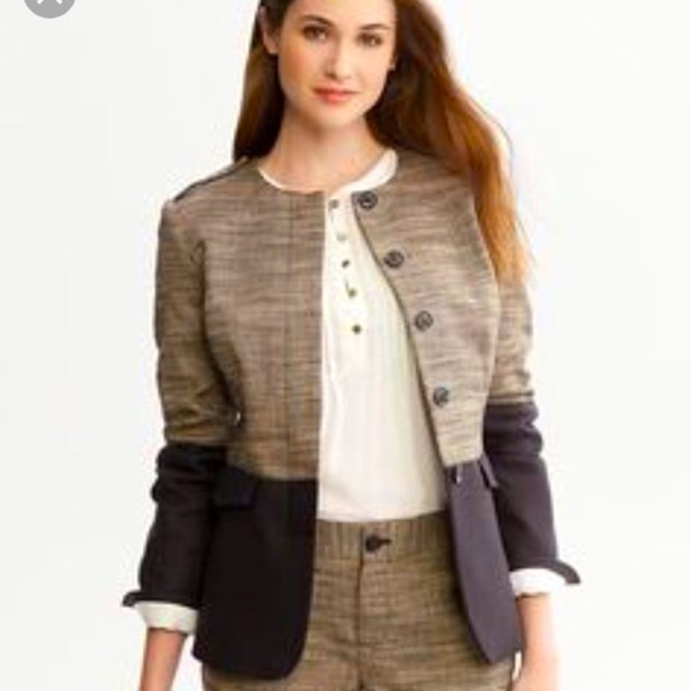 NWT SZ0 Banana Republic Heritage Colorblock Blazer